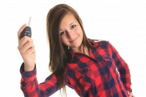 teenager with a car key